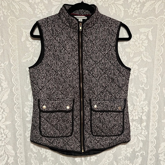 Catherine Malandrino Quilted Herringbone Vest - Picture 1 of 4